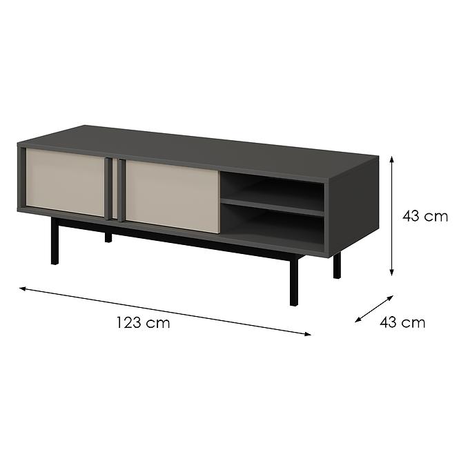 TV stolík 120 Alsy 10 Svetlobéžová/Antracyt
