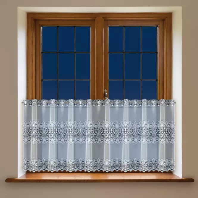 Záclona žakárová  345090 115 biela Tovar na mieru,2