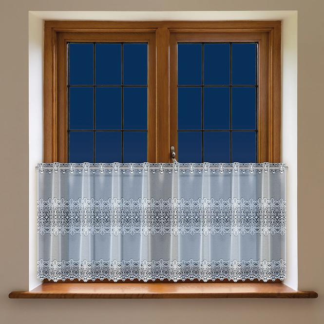 Záclona žakárová  345090 40 biela Tovar na mieru