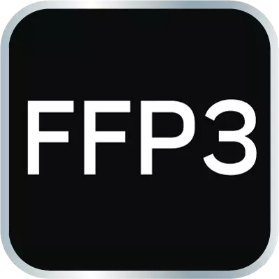 Protiprachová maska, FFP3 s ventilom, silikónové tesnenie vo vnútri, 3 ks.
