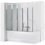 Vaňová zástena Idea 120x140 chróm