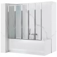 Vaňová zástena Idea 120x140 chróm