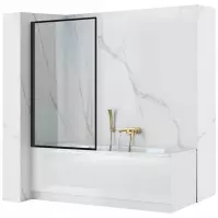 Vaňová zástena Lagos pohyblivý 70x140 black