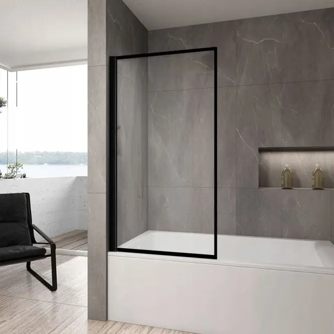 Vaňová zástena Lagos pohyblivá 80x140 black,4