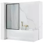 Vaňová zástena Lagos fix pevný 70x140 black