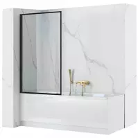 Vaňová zástena Lagos fix pevný 70x140 black