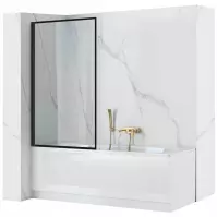 Vaňová zástena Lagos fix pevný 80x140 black
