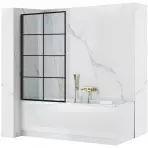 Vaňová zástena Lagos-1 fix pevný 70x140 black