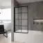 Vaňová zástena Lagos-1 fix pevný 70x140 black,3