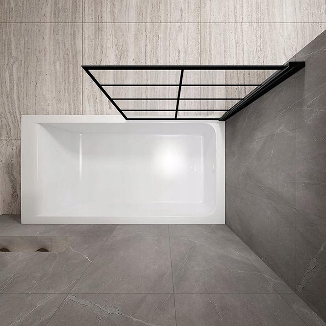 Vaňová zástena Lagos-1 fix pevný 70x140 black,4