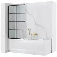 Vaňová zástena Lagos-1 fix pevný 80x140 black