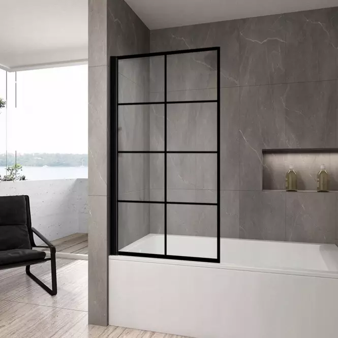 Vaňová zástena Lagos-1 fix pevný 80x140 black