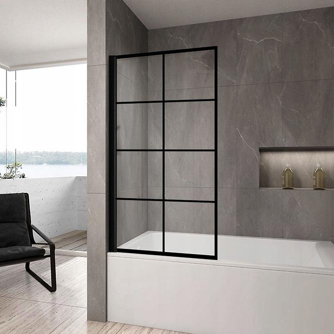 Vaňová zástena Lagos-1 fix pevný 80x140 black,3