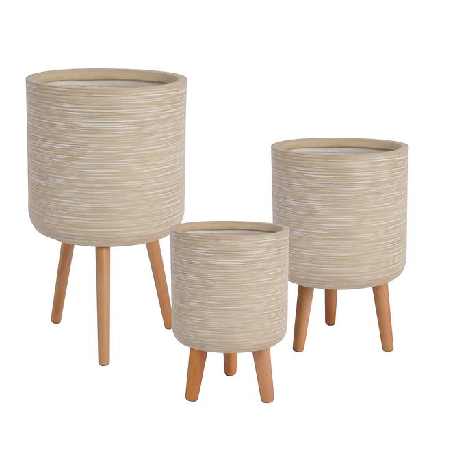 Kvetináč LT14862T-3S 30x30x45 P252A béžová