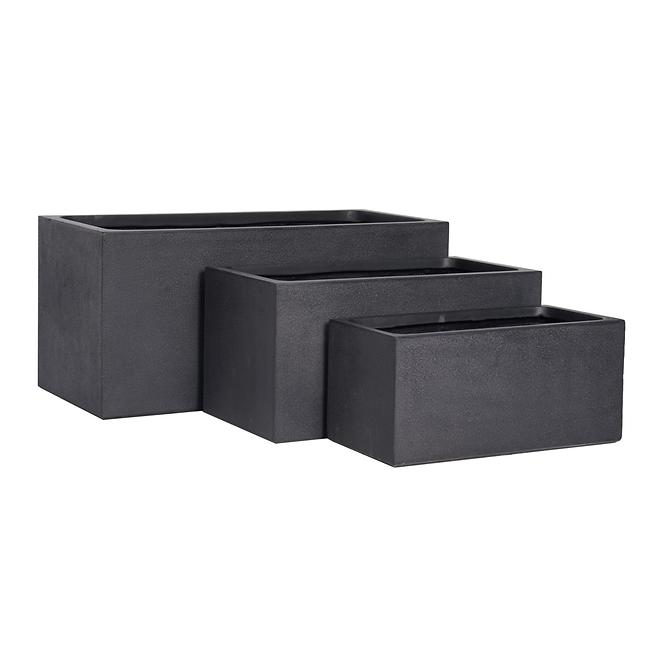 Kvetináč LT24683-3S 80x37x37 P190 čierna