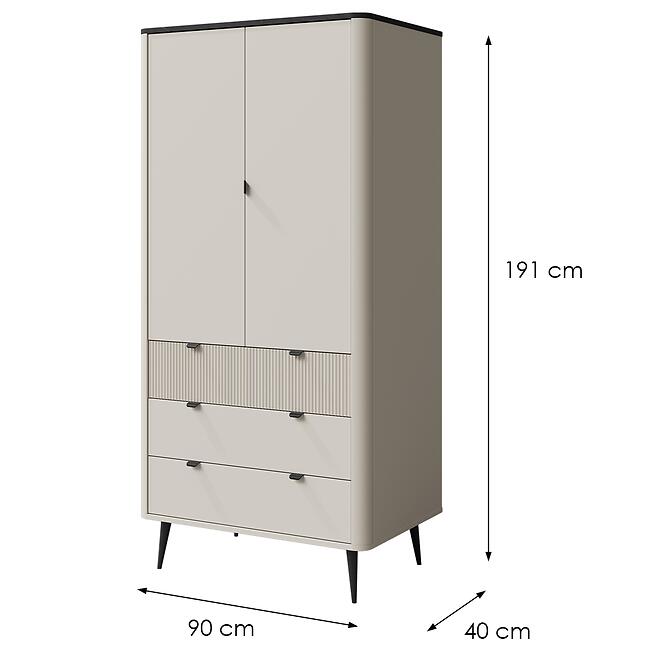 Skriňa Marly 1 Kašmír/Sivá Kameň
