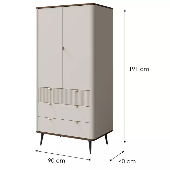 Skriňa Marly 1 Kašmír/orech