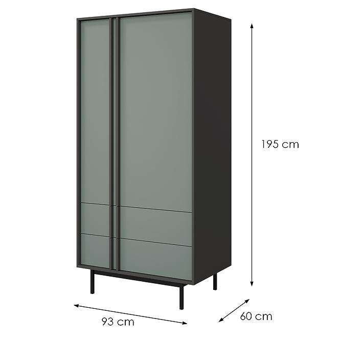 Skriňa Alsy 1 Aloe/Antracit,2