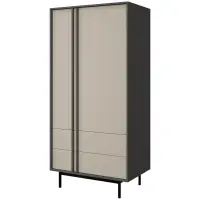 Skriňa Alsy 1 svetlobéžová/Antracit