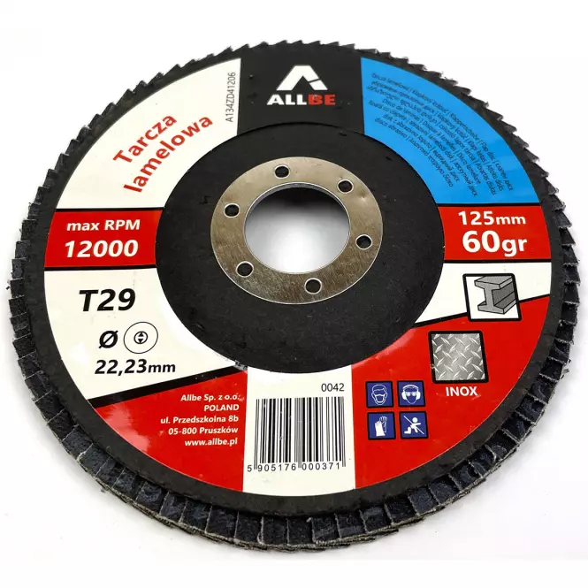 Lamelový brúsny kotúč na kov 125 mm P60