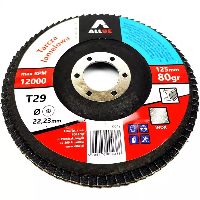 Lamelový brúsny kotúč na kov 125 mm P80