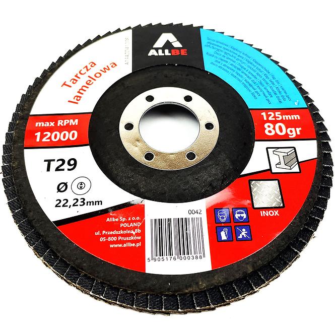 Lamelový brúsny kotúč na kov 125 mm P80