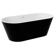 Voľne stojaca vaňa Deeva matt B&W 170/80 + sifón čierny mat