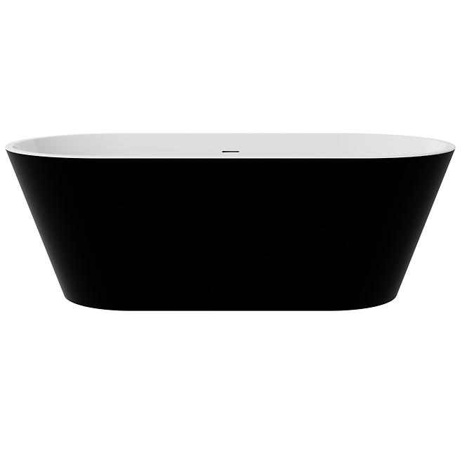 Voľne stojaca vaňa Deeva matt B&W 170/80 + sifón čierny mat