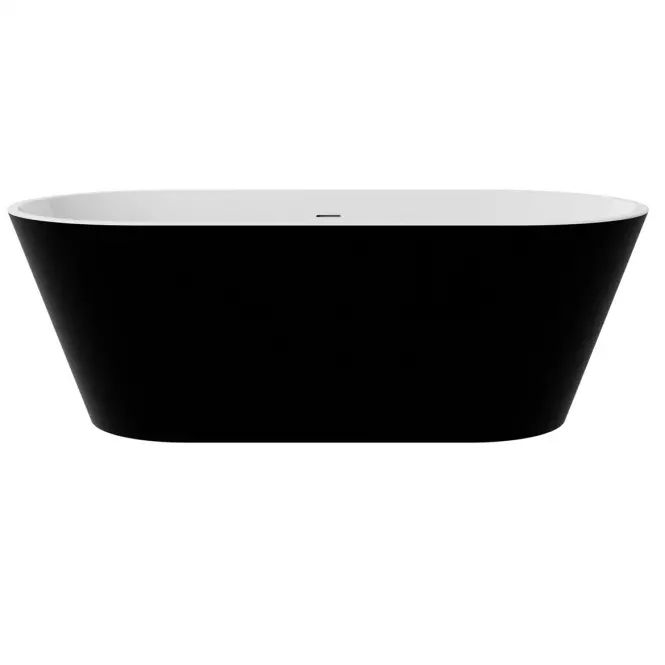 Voľne stojaca vaňa Deeva matt B&W 180/80 + sifón čierny mat