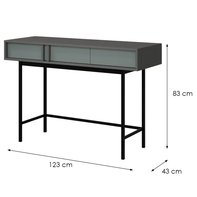 Písací stôl Alsy 11 Aloe/Antracit,2