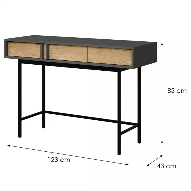 Písací stôl Alsy 11 Olejovaný dub/Antracit