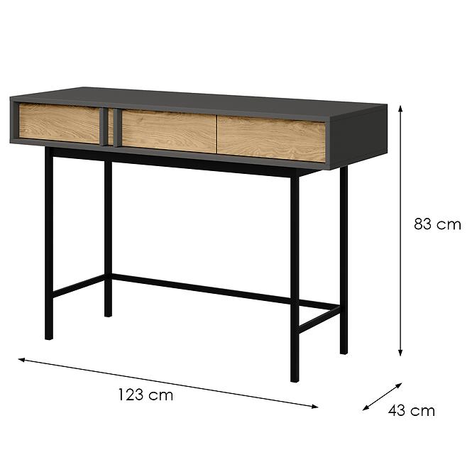 Písací stôl Alsy 11 Olejovaný dub/Antracit,2