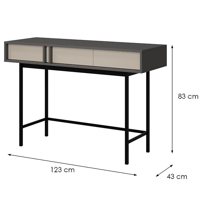 Písací stôl Alsy 11 Svetlobéžová/Antracit,2