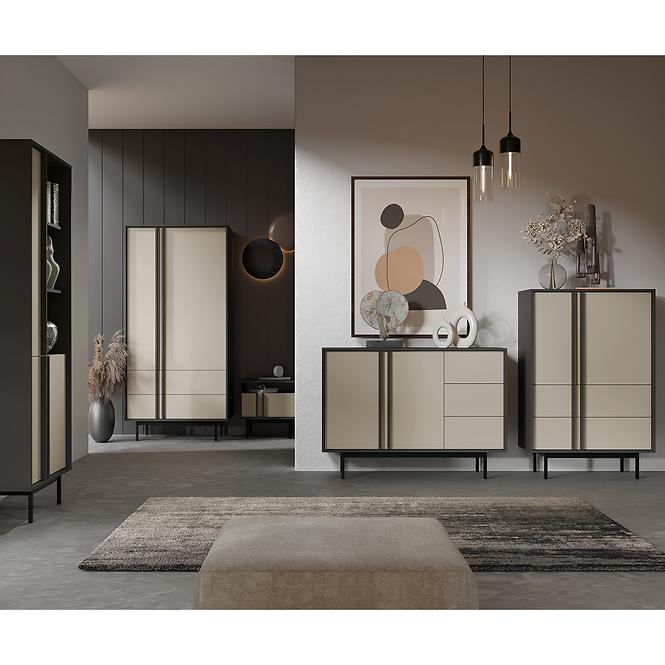 Komoda 160 Alsy 6 Svetlobéžová/Antracit,4