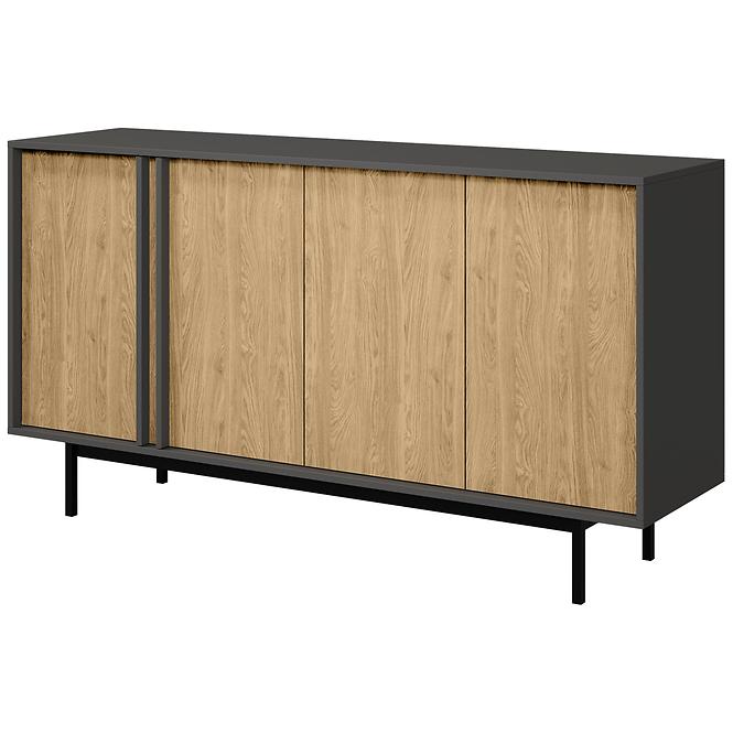 Komoda 160 Alsy 6 Olejovaný dub/Antracit