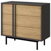 Komoda 90 Alsy 8 Olejovaný dub/Antracit
