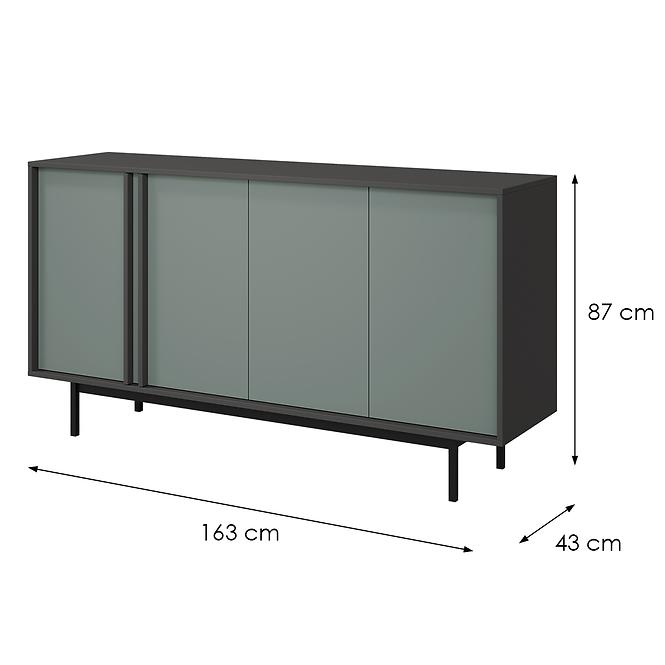 Komoda 160 Alsy 6 Aloe/Antracit