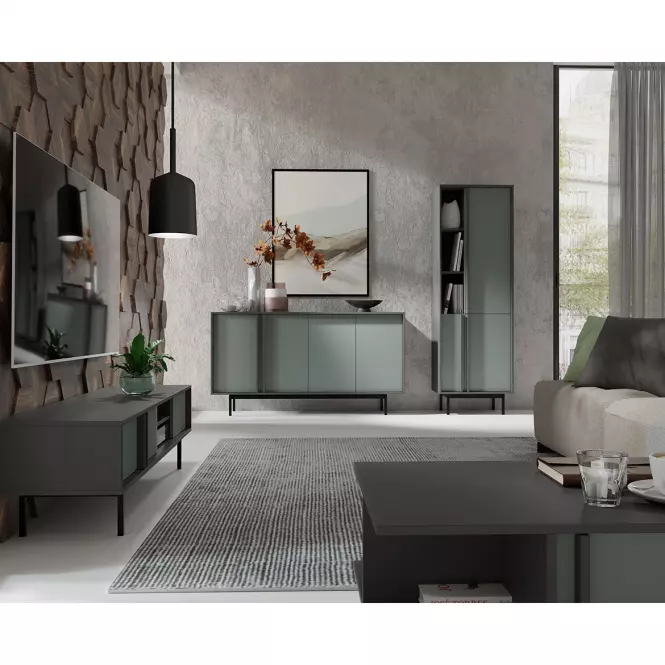 Komoda 160 Alsy 6 Aloe/Antracit