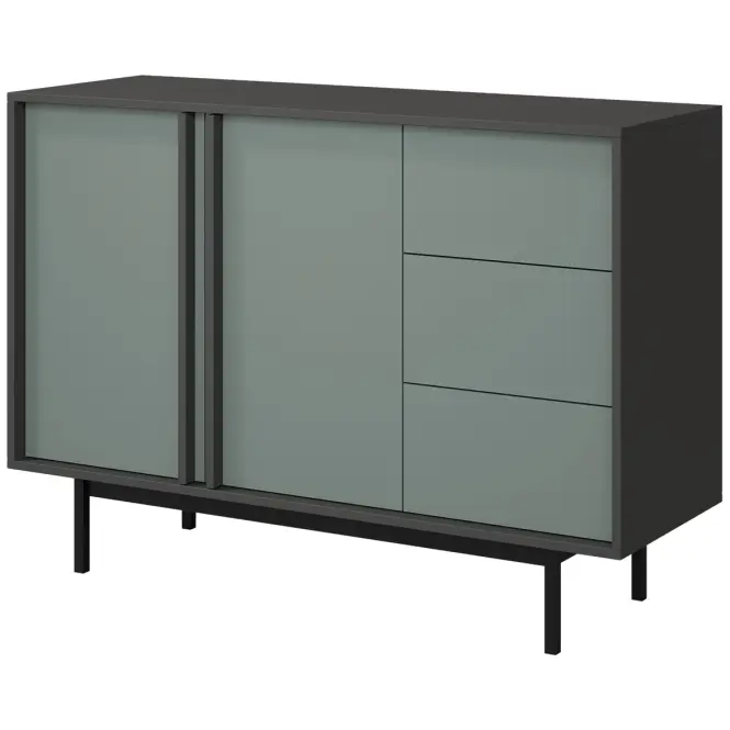 Komoda 120 Alsy 7 Aloe/Antracit