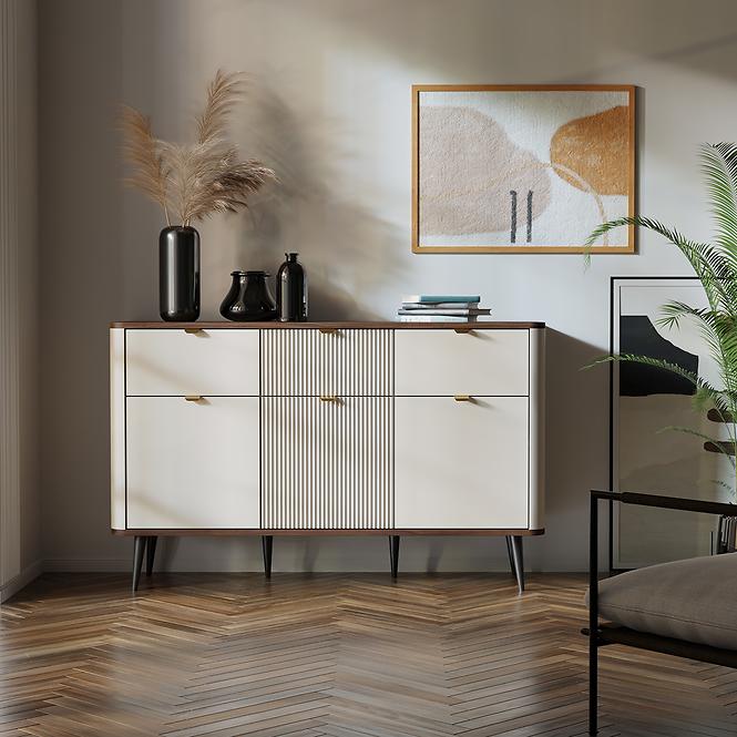Komoda 130 Marly 10 3d3s orech/Kašmír
