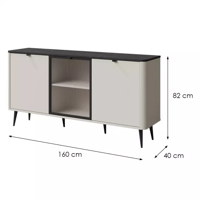 Komoda 160 Marly 7 3d Kašmír/Sivý kameň