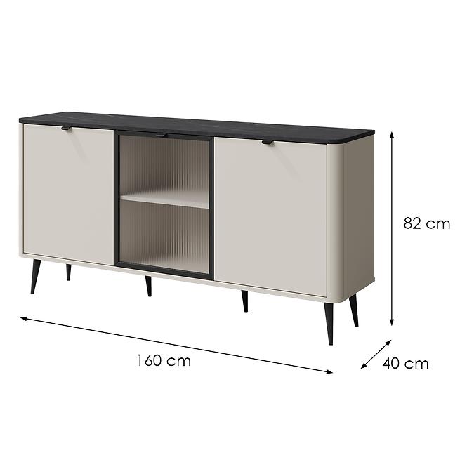 Komoda 160 Marly 7 3d Kašmír/Sivý kameň