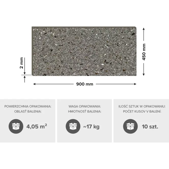 Dekoratívny kremenný panel P1008 0,45x0,9 m,2