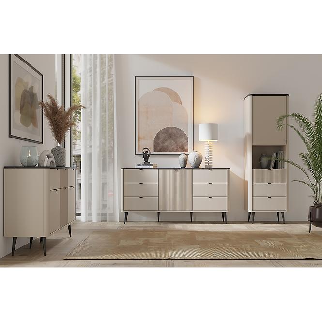 Komoda 130 Marly 10 3d3s Kašmír/Sivý kameň,5