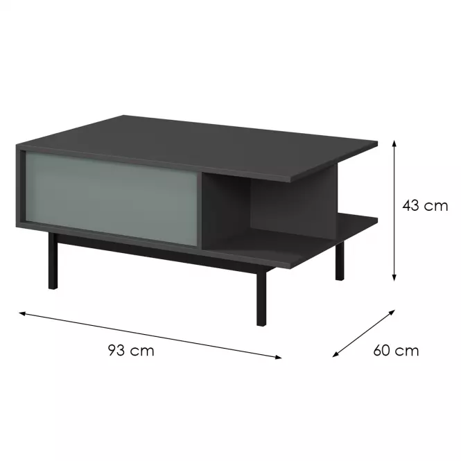 Konferenčný stolík Alsy 12 Aloe/Antracit,2