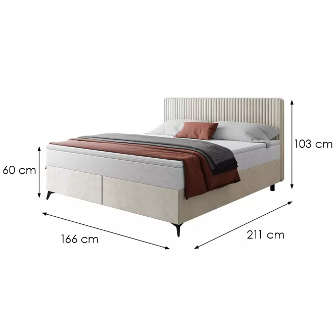 Posteľ Wave s topperom 160x200 Manila 01/Tilia 03