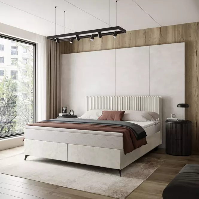 Posteľ Wave s topperom 160x200 Manila 01/Tilia 03