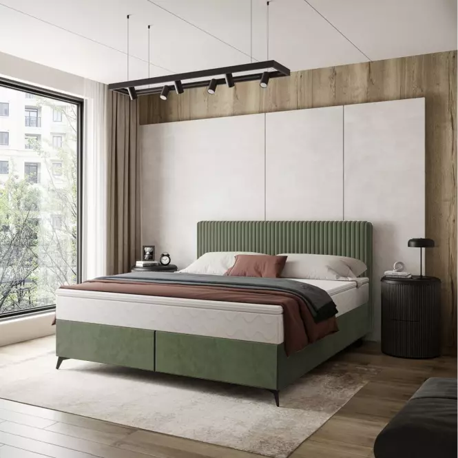 Posteľ Wave s topperom 160x200 Manila 34/Tilia 37