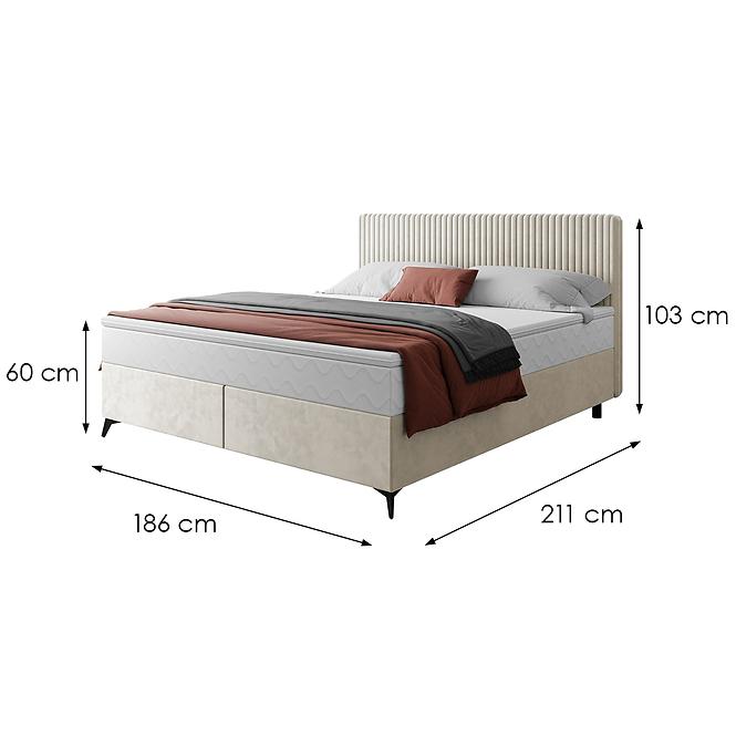 Posteľ Wave s topperom 180x200 Manila 01/Tilia 03