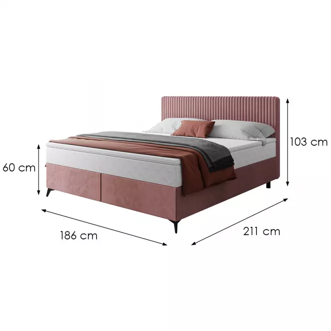 Posteľ Wave s topperom 180x200 Manila 29/Tilia 62,3